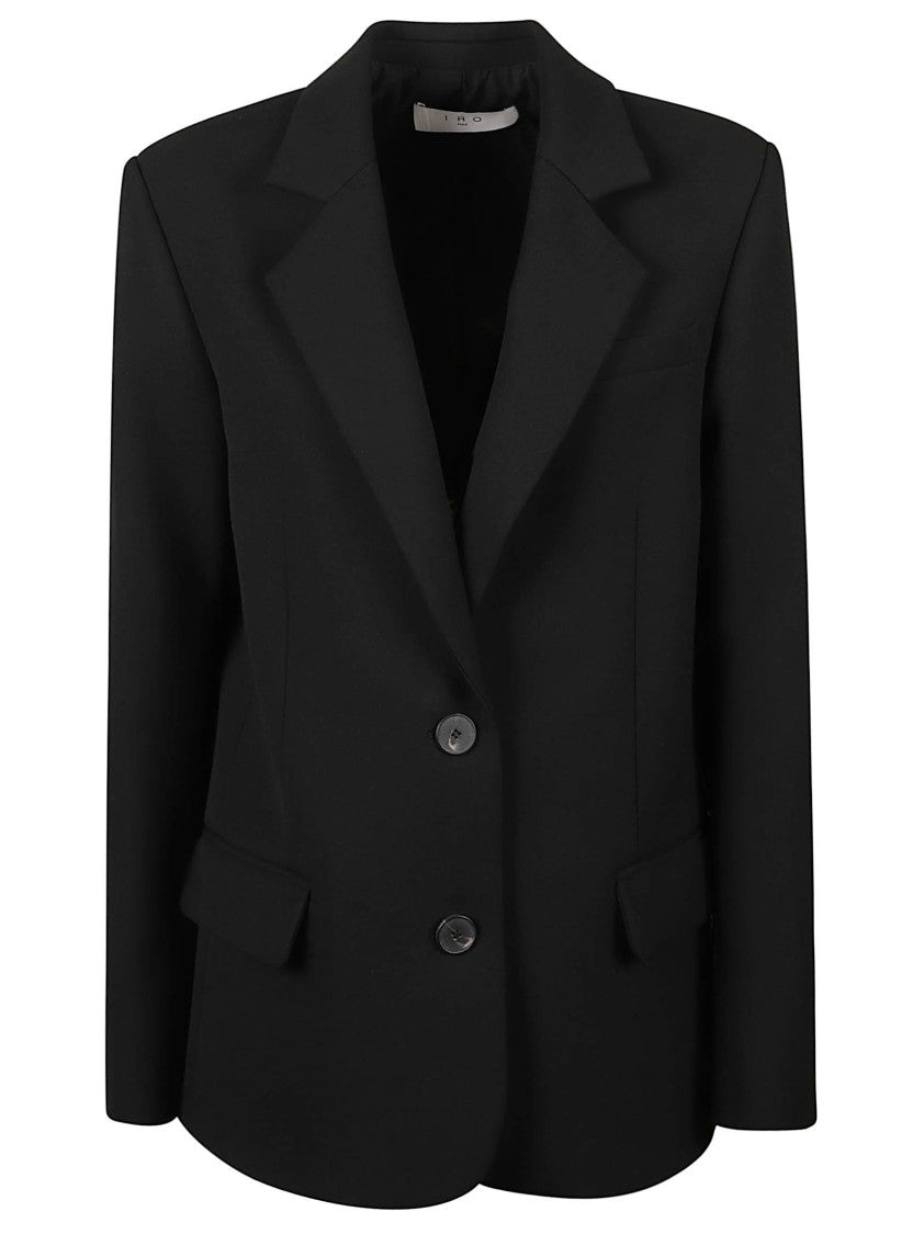 Iro Structured Black Blazer With Notched Lapel And Minimalist Design