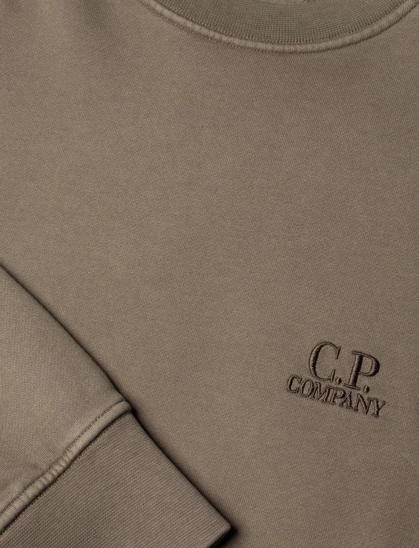 C.P. Company Long-Sleeve Relaxed Fit Crewneck Sweatshirt With Ribbed Details