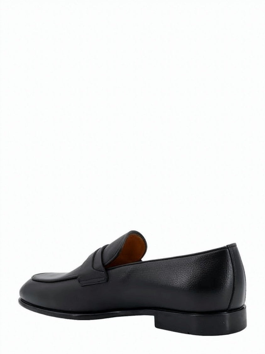 Salvatore Ferragamo Black Calf Leather Loafers