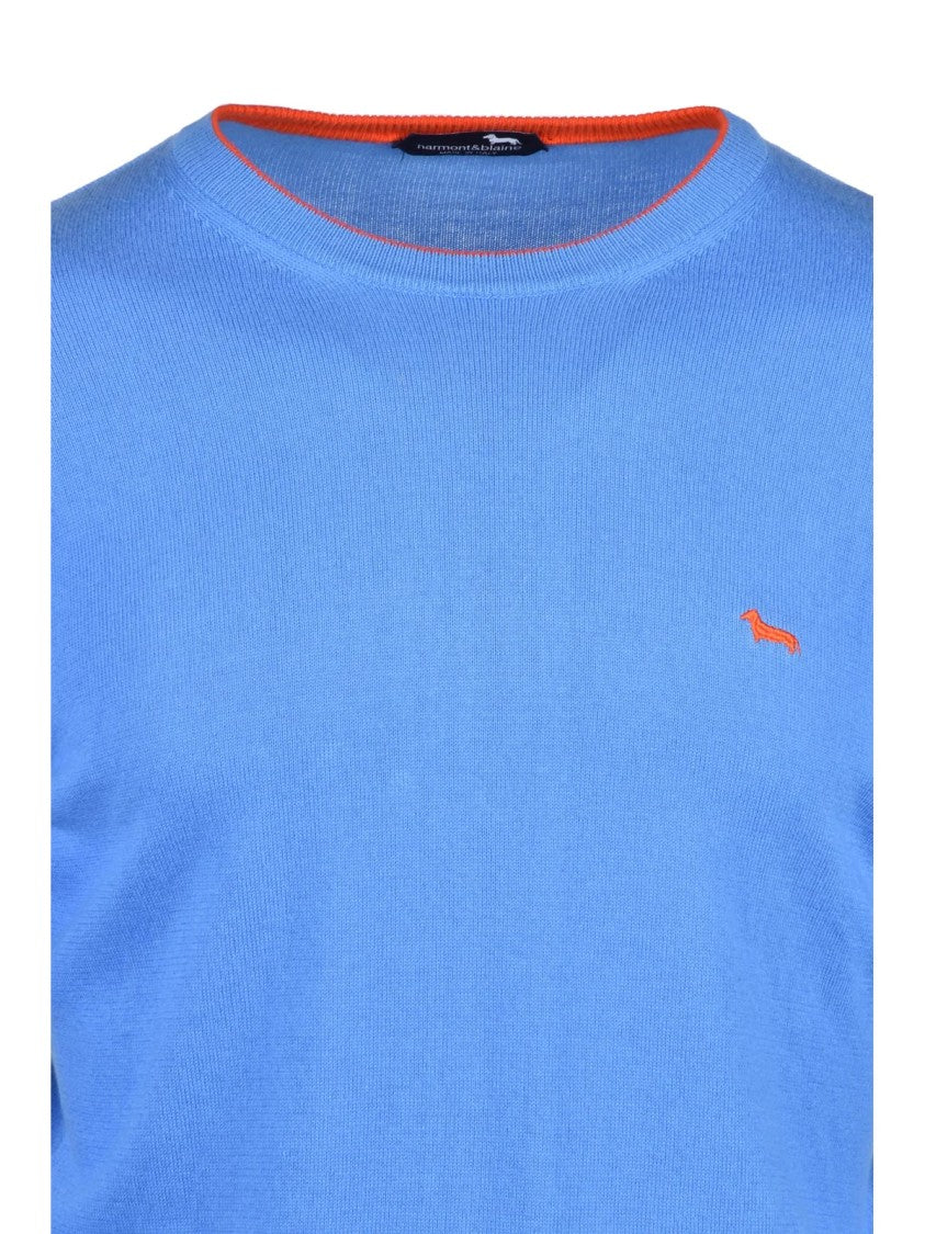 Harmont&Blaine Light Blue Men Cotton Sweater