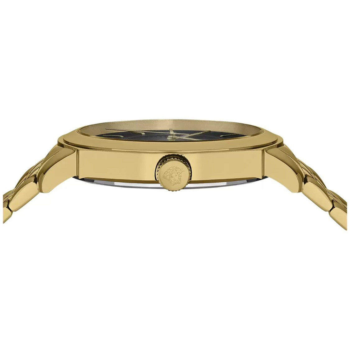 Versace Analog Watch With Luminous Hands And Gold-Tone Bracelet