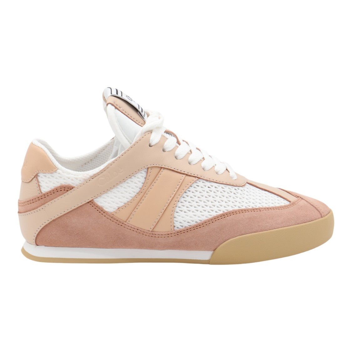 Chloé Luxe Mesh And Suede Sneakers