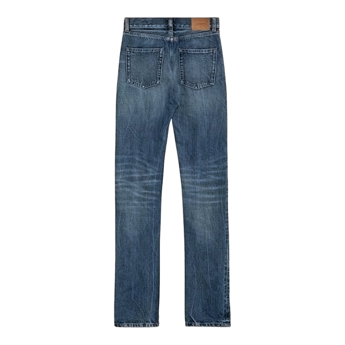 Saint Laurent Straight-Leg Denim Pants With Mid-Blue Wash