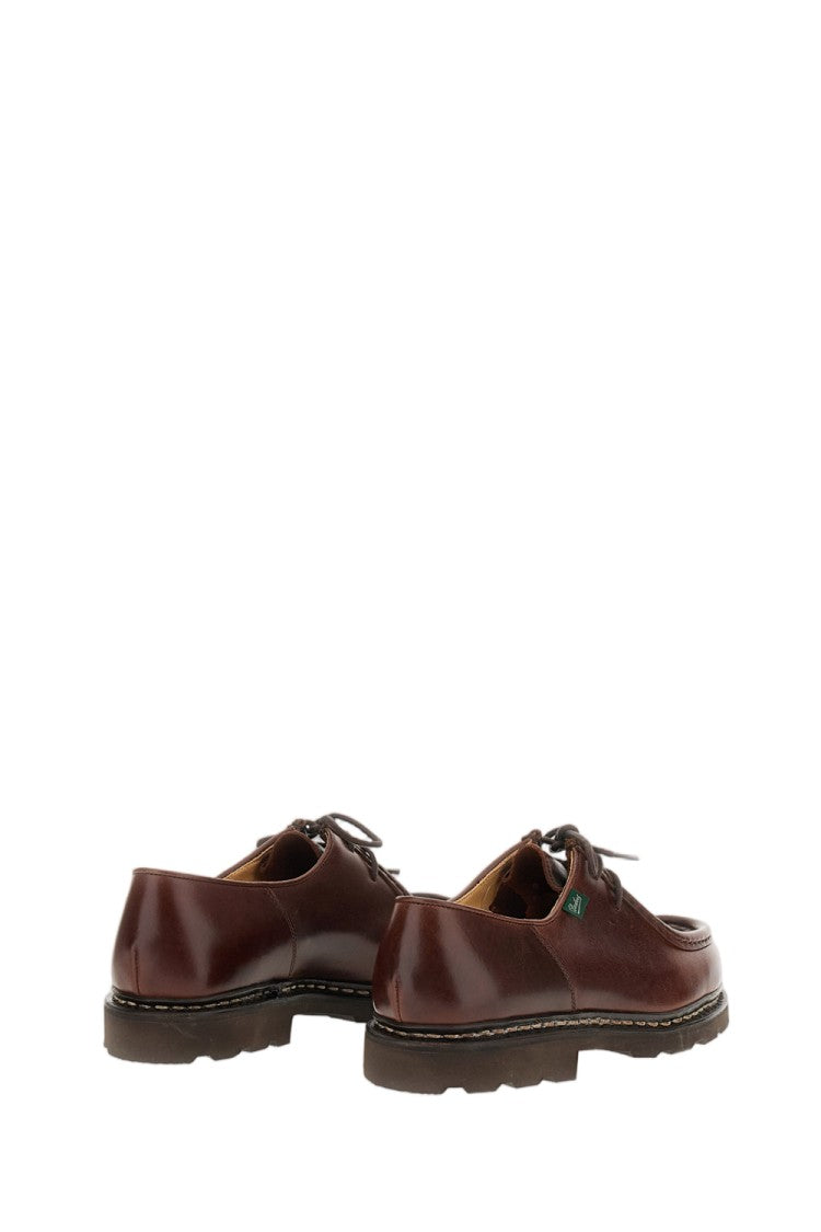 Paraboot Marrone Michael Smooth Calfskin Norwegian Derby Shoes