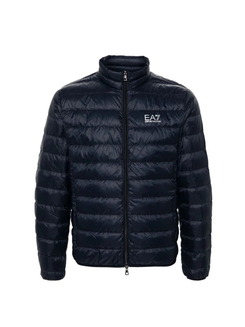 Emporio Armani Packable Down Jacket With Goose Down Padding And Standing Collar