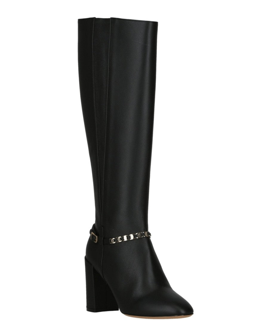 Ferragamo Triba Leather Knee-High Boots