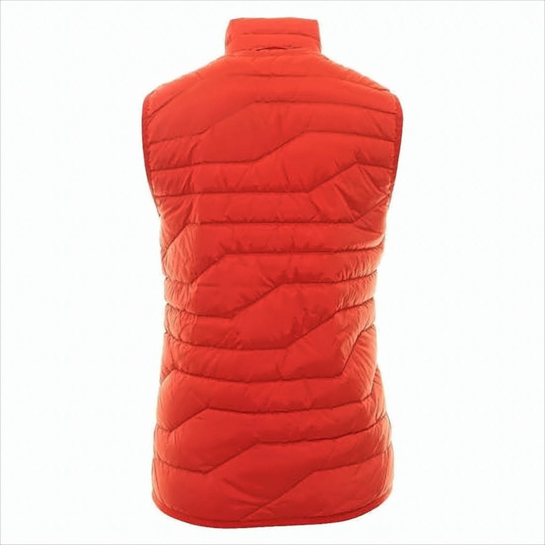 J Lindeberg Quilted Orange Down Vest With High Collar