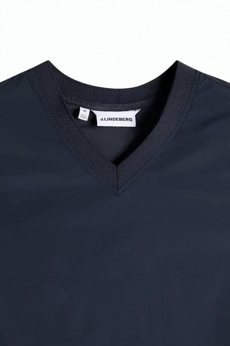 J Lindeberg Fitted V-Neck Sleeveless Sweater With Subtle Branding