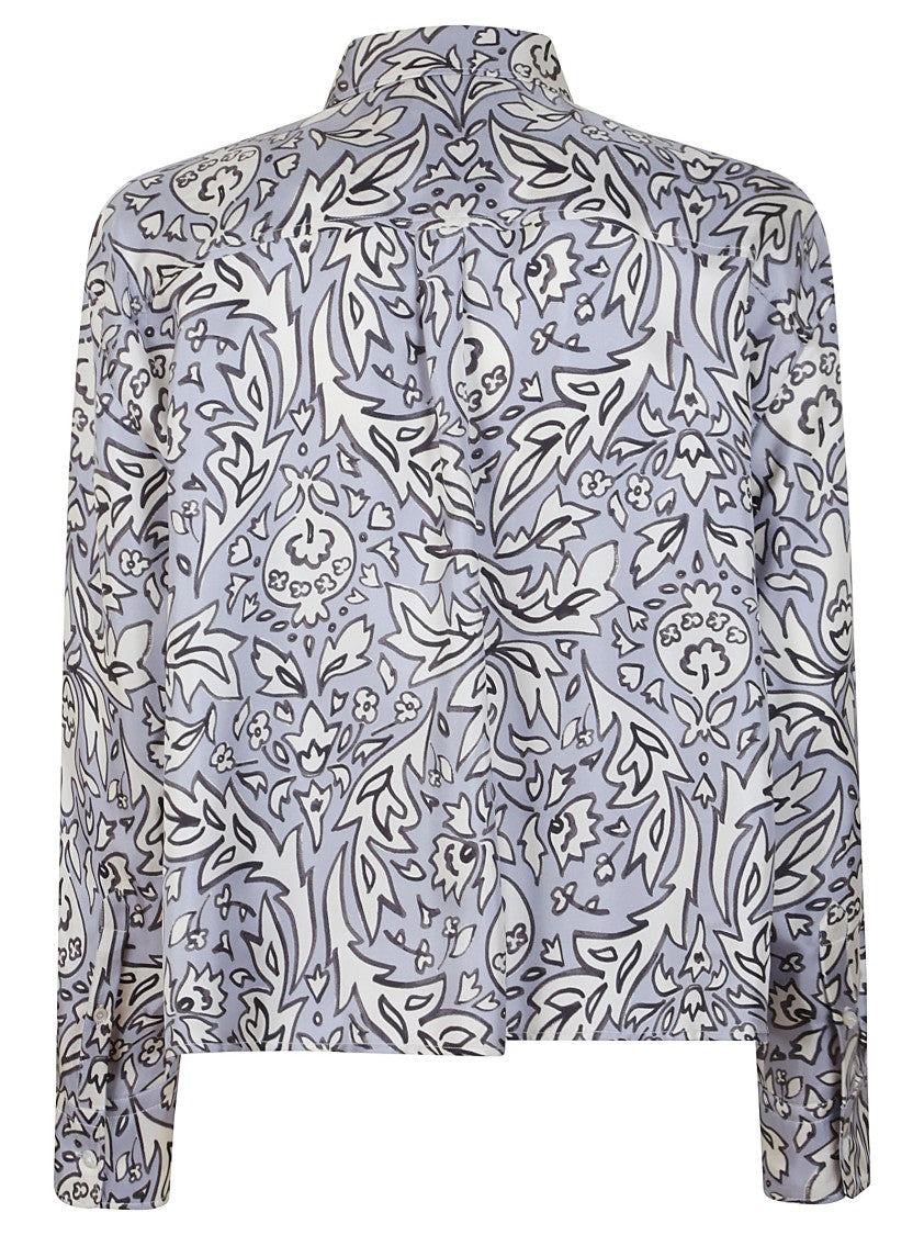 Max Mara Silk Shirt With Delicate Floral Pattern