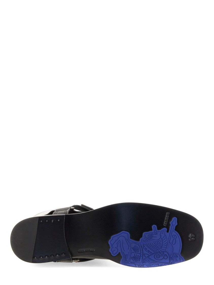 Burberry Knee-High Saddle Boots With Buckle Detail