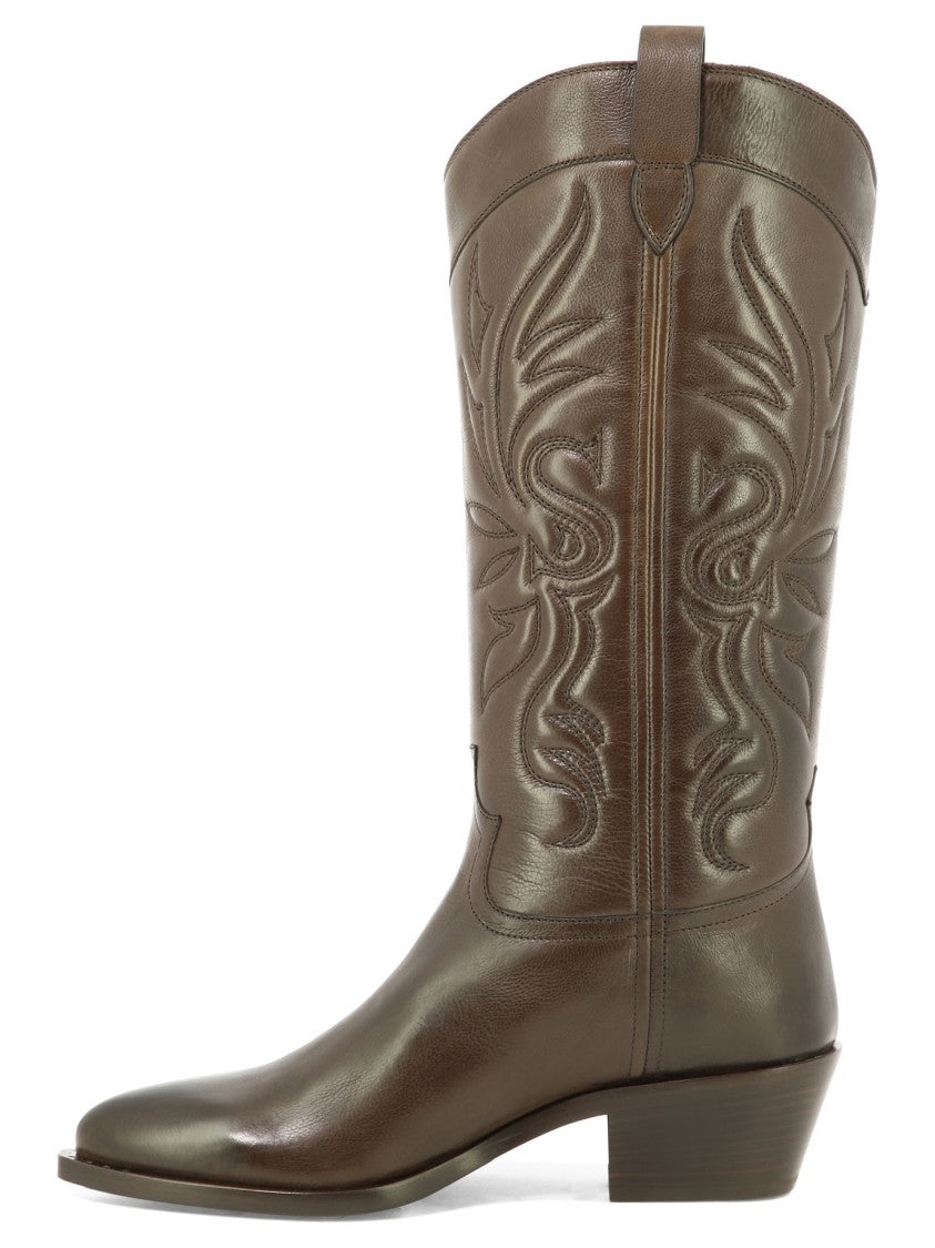 Sartore Intricate Stitch Texan Ankle Boots