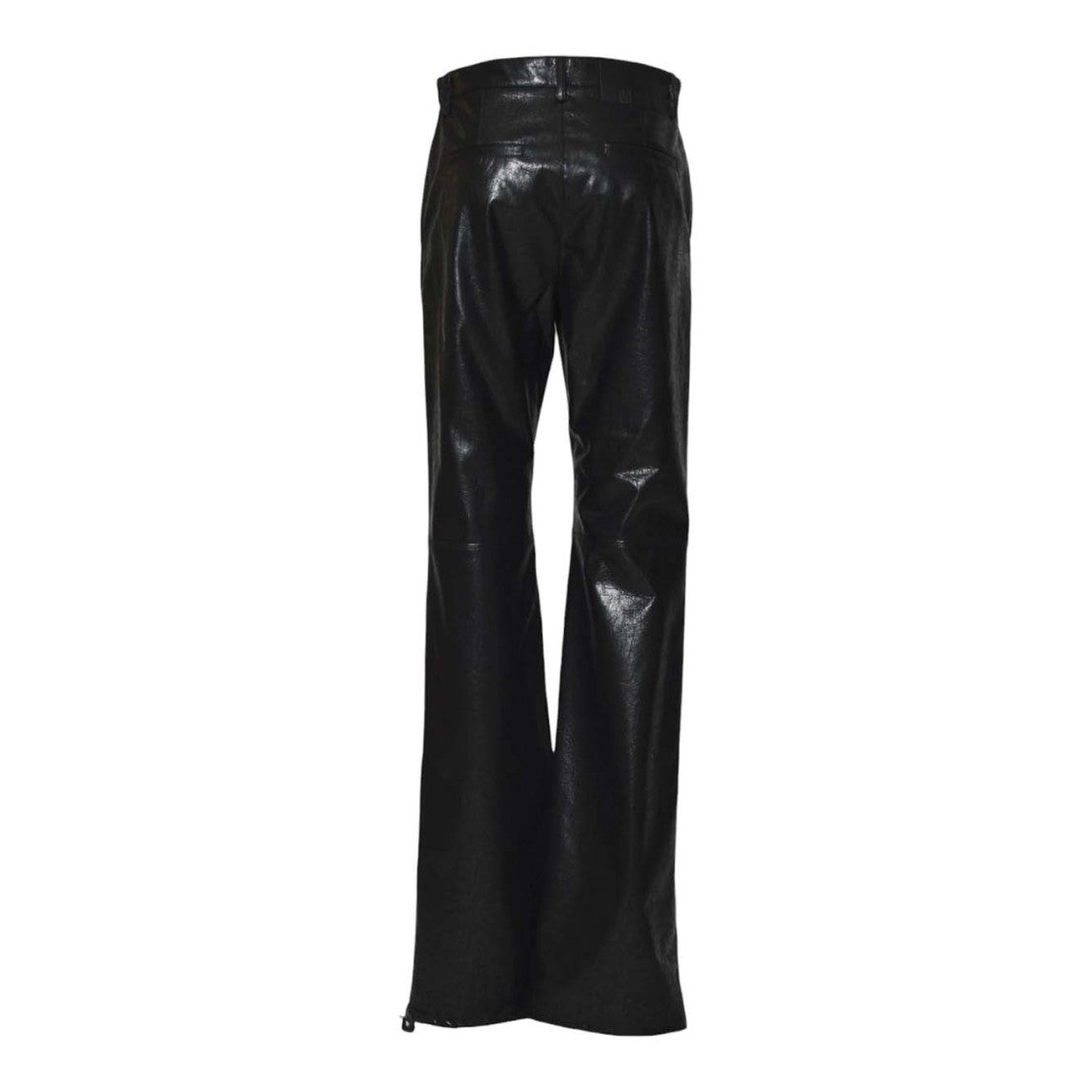 Msgm Flared Trousers With Shiny Finish And Welt Pockets