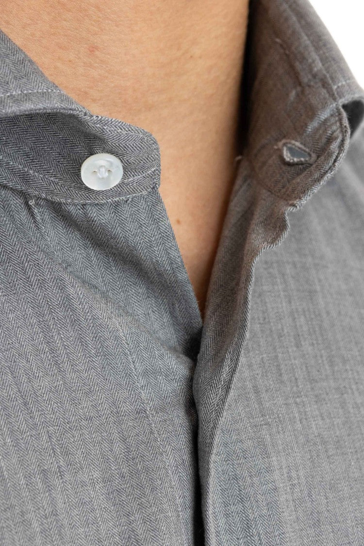Barba Light Flannel Micro Resca Cotton Shirt