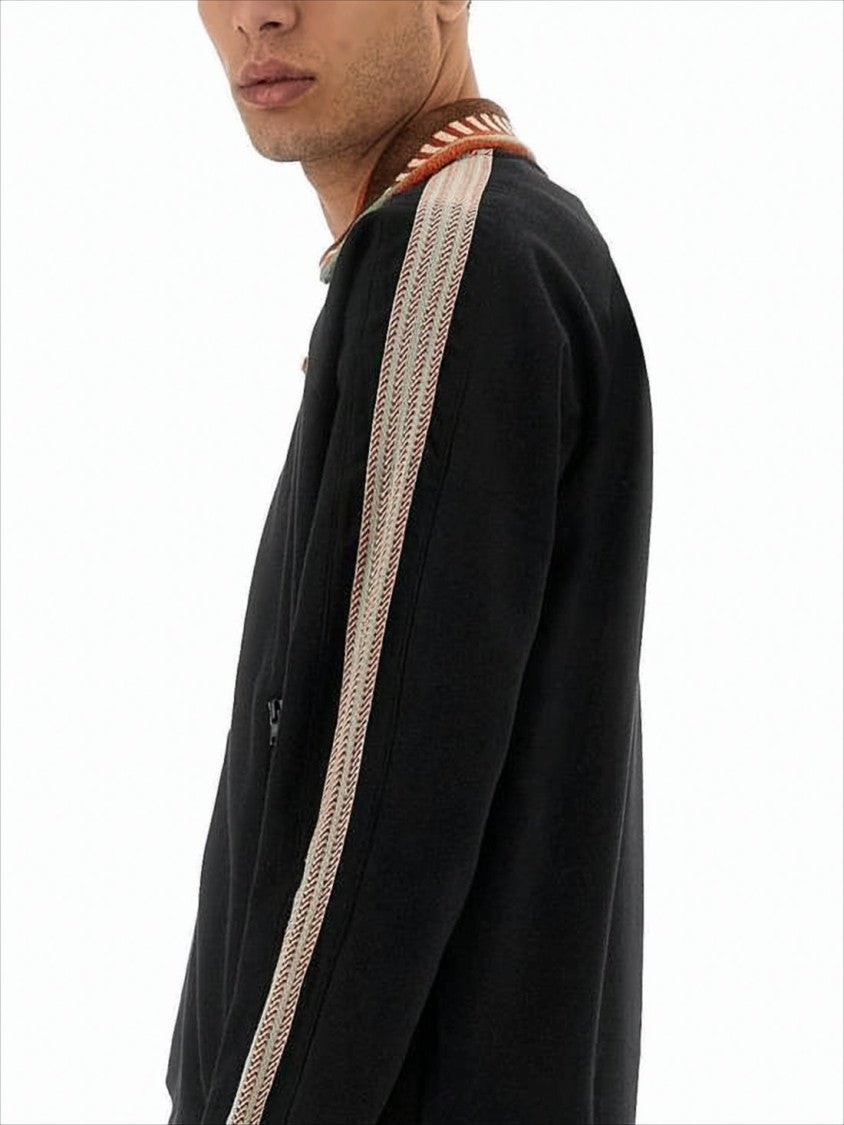 Sasquatchfabrix Black Striped Detail Lightweight Jacket