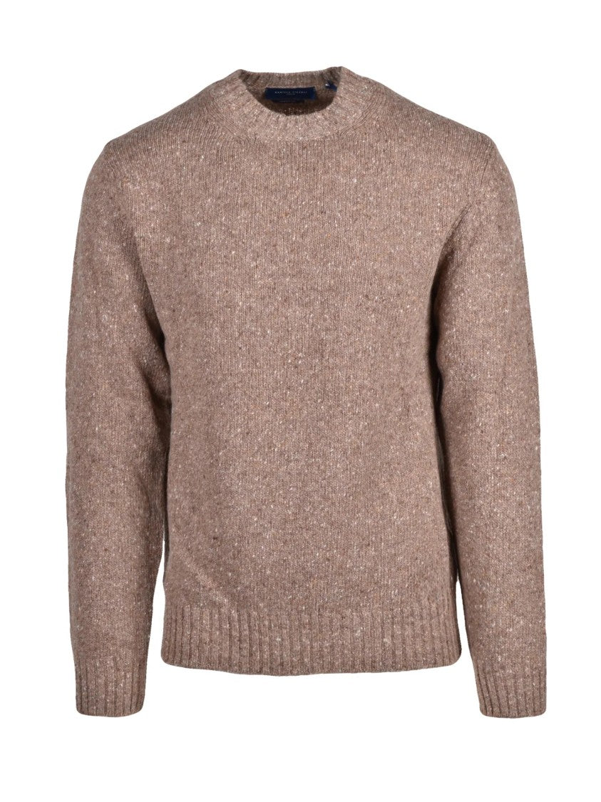Daniele Fiesoli Crewneck Sweater With Textured Knit And Ribbed Detailing