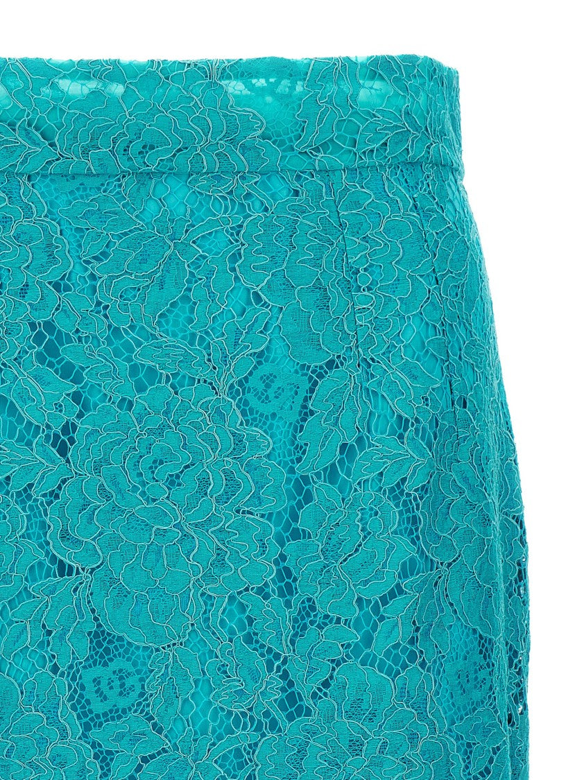 Dolce & Gabbana High-Waisted Floral Cordonetto Lace Skirt