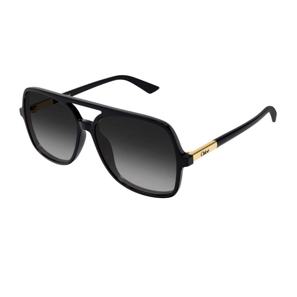 Chloé Black Ch0364s Oversized Acetate Aviator Sunglasses