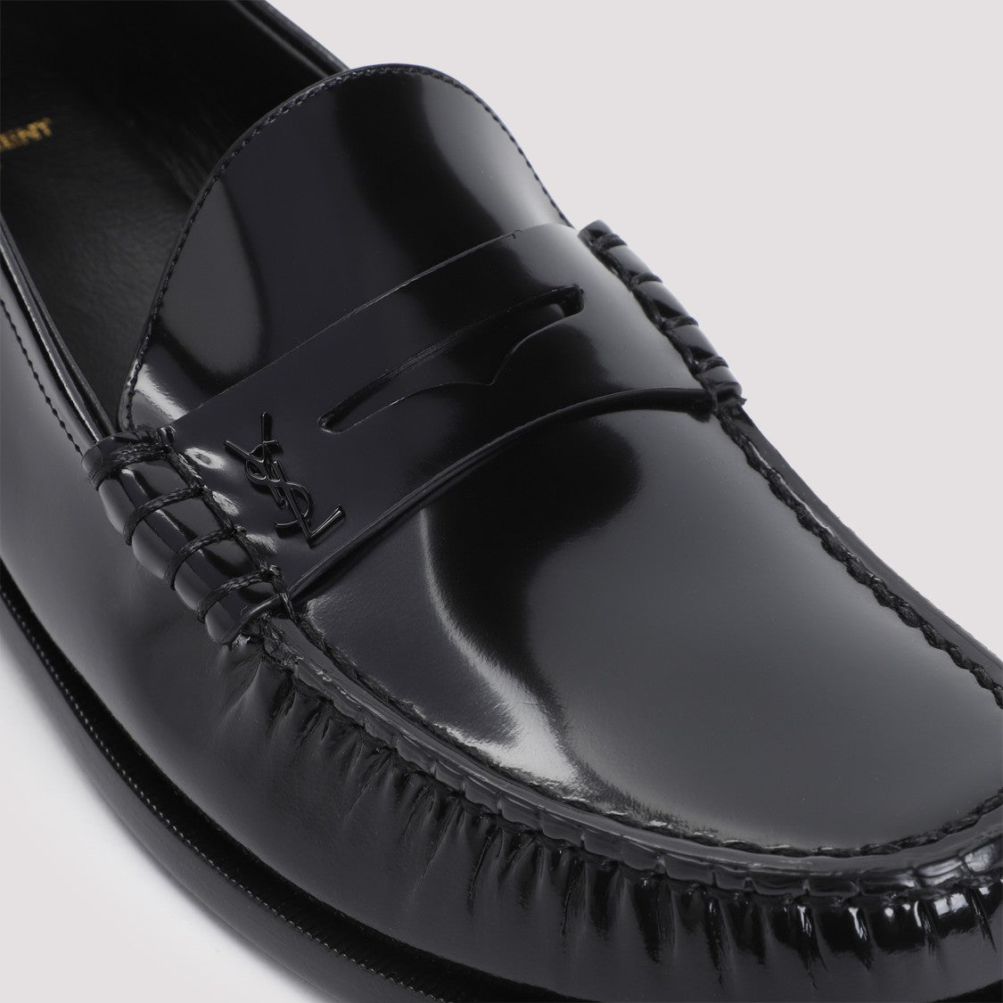 Saint Laurent Black Calf Leather Le Loafer 15 Mocassin