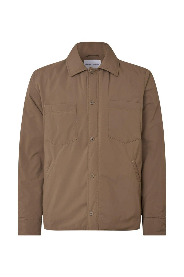 Samsoe Samsoe Khaki Shirt Jacket With Primaloft® Insulation