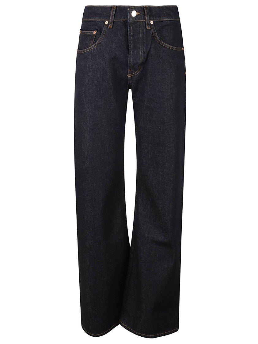 Washington Wide-Leg High-Waist Jeans With Distinctive Geometric Stitching