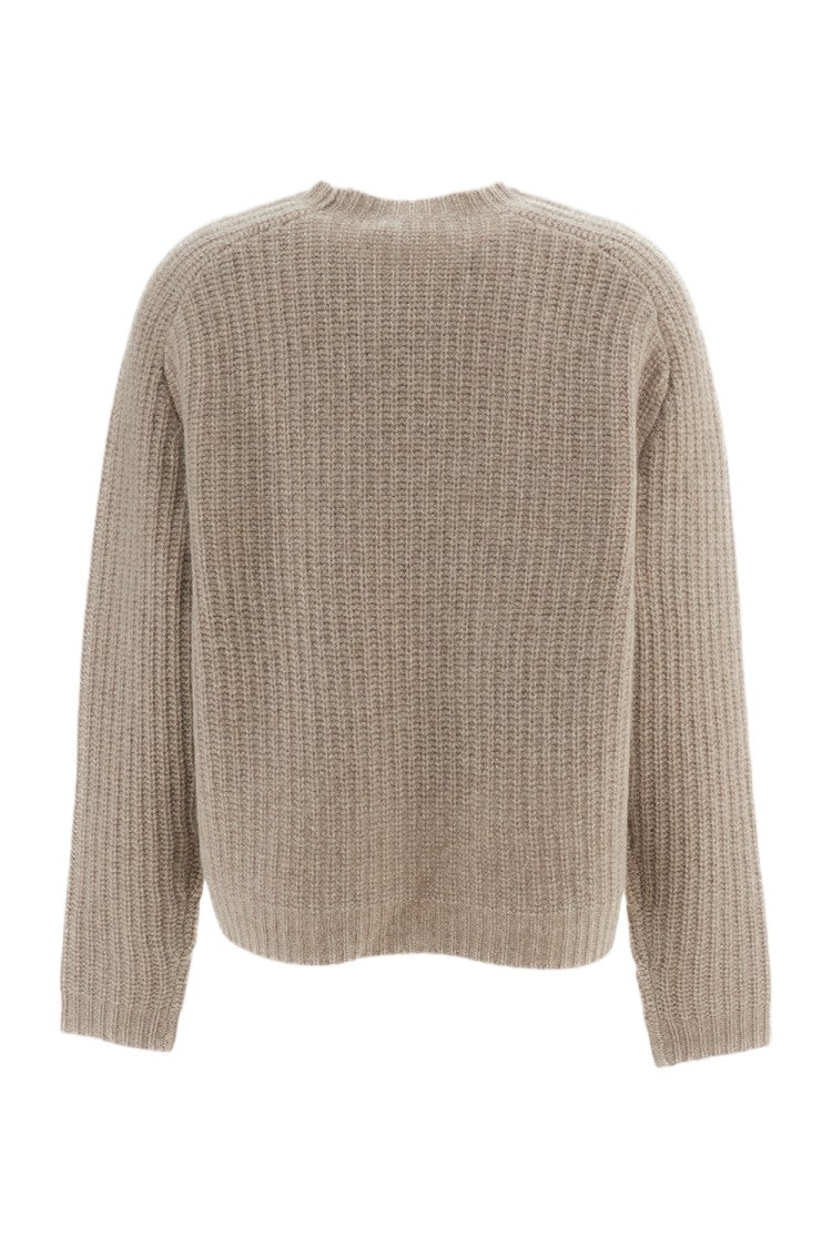Arch4 Beige Melange Nisha Boxy Cashmere Crewneck Sweater