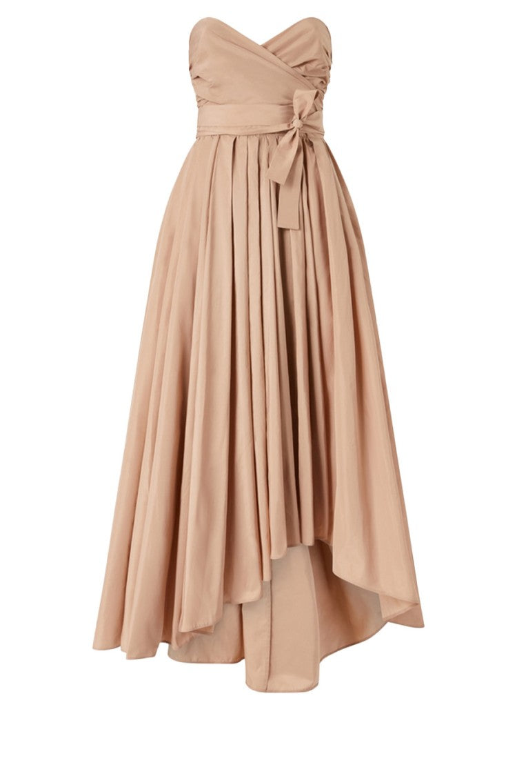 Pinko Pink Polyester Strapless Maxi Dress