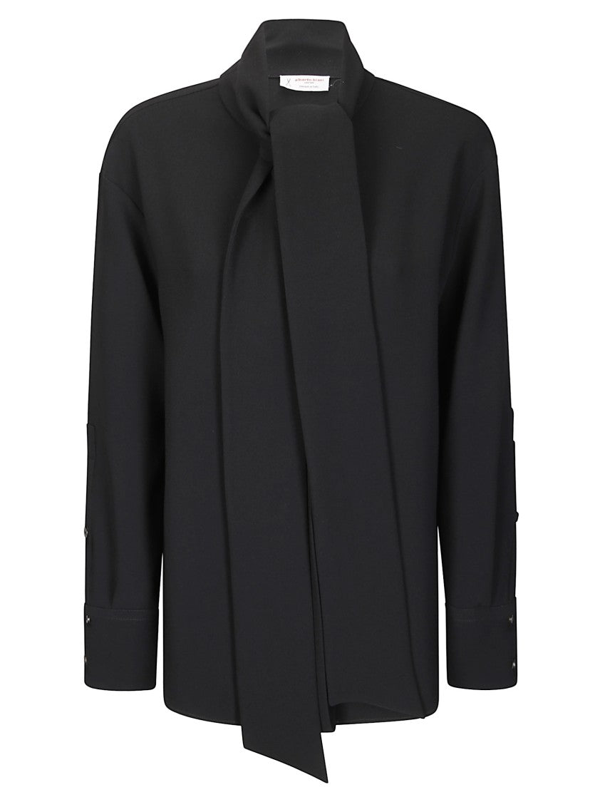 Alberto Biani Shirt With Tie Detail And Crew Neckline