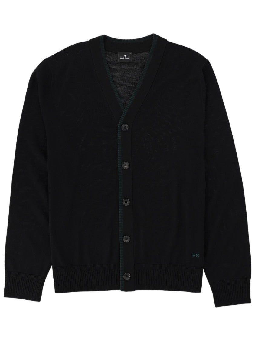 Ps Paul Smith V-Neck Button-Down Merino Wool Cardigan