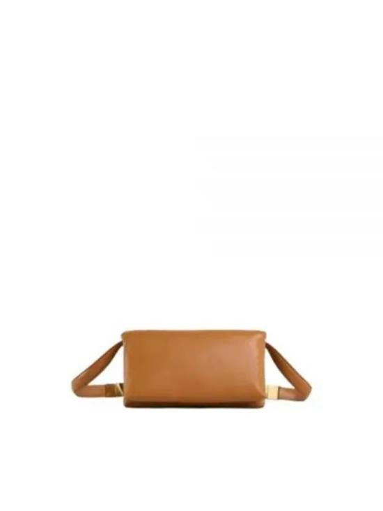 Marni Rectangular Cowhide Leather Crossbody Bag With Adjustable Strap