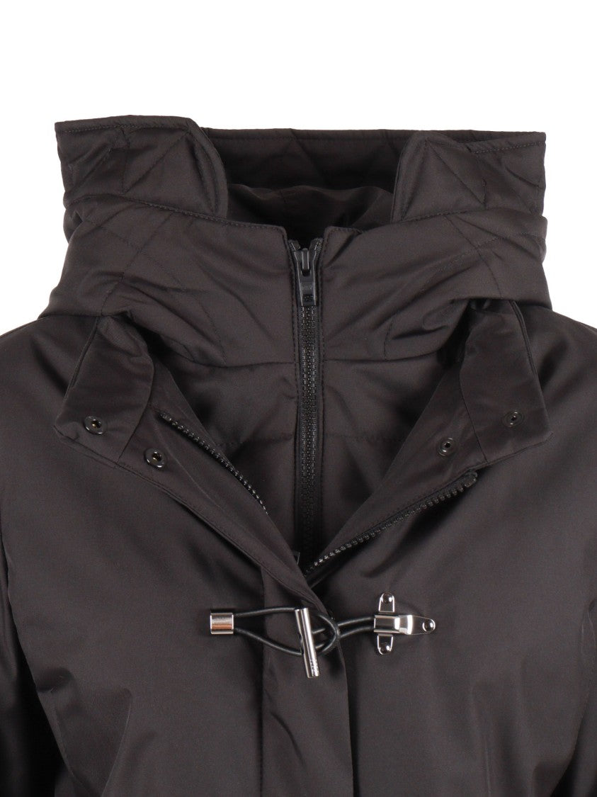 Fay Double-Breasted Toggle Coat With Detachable Front Panel