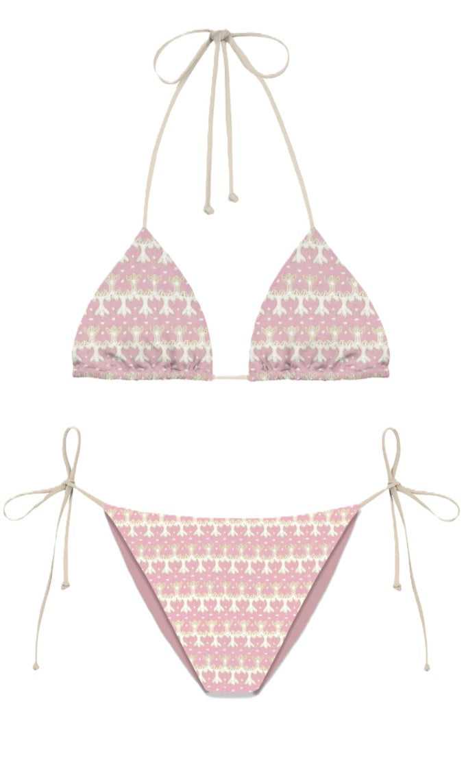 Mc2 Saint Barth Classic Triangle Bikini Set With Adjustable Ties