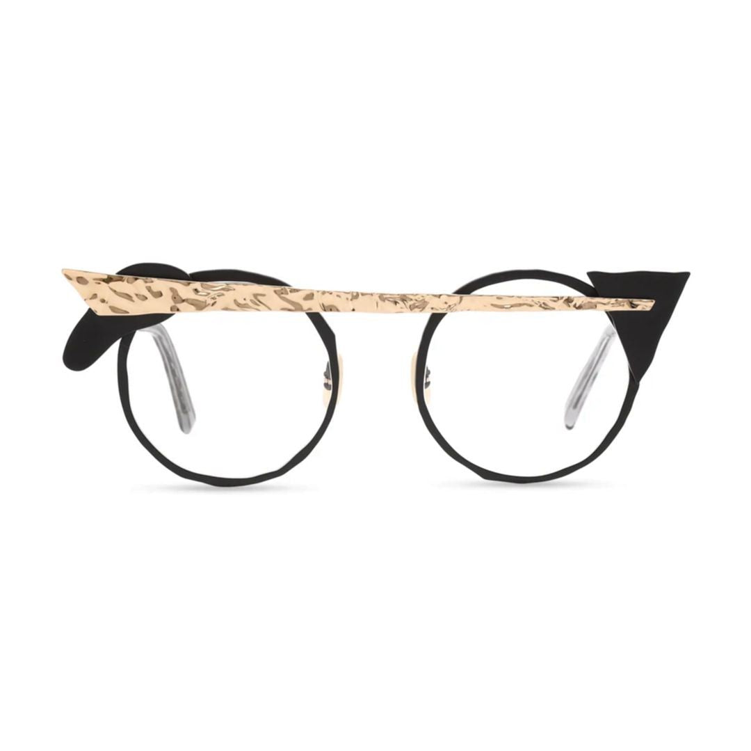 Masahiro Maruyama Mm-0094 Geometric Round Black Eyeglasses