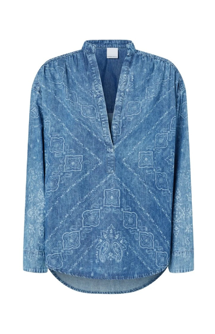 Pinko Relaxed Fit V-Neck Blouse