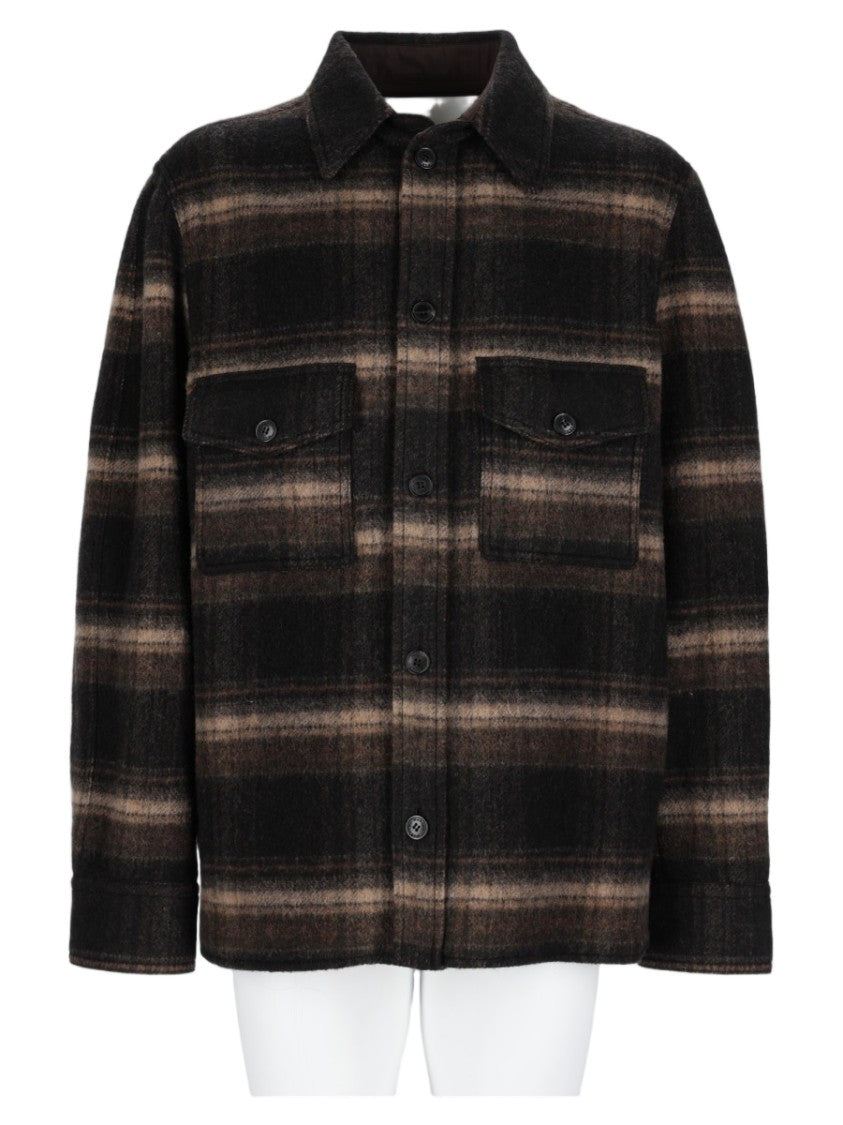 Isabel Marant Plaid Structured Collar Wool-Blend Jacket
