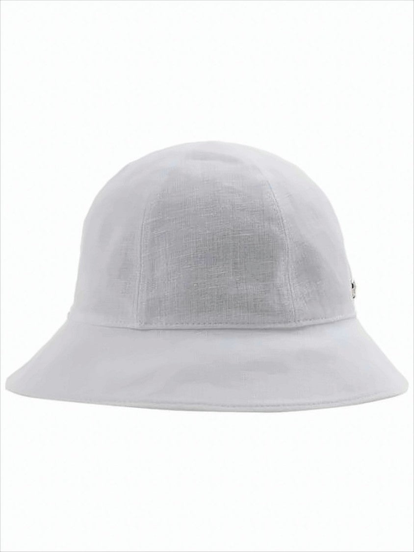 Helen Kaminski Linen Bucket Hat With Subtle Stitching And Emblem