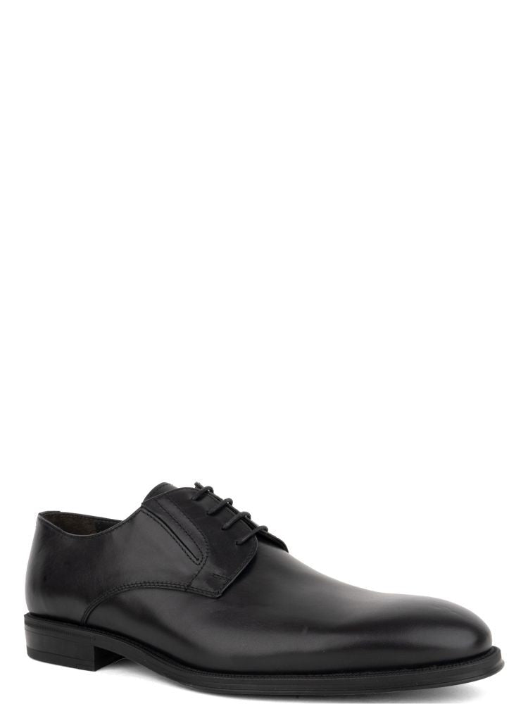 John Harrison Black Leather Classic Lace-Up Formal Shoes