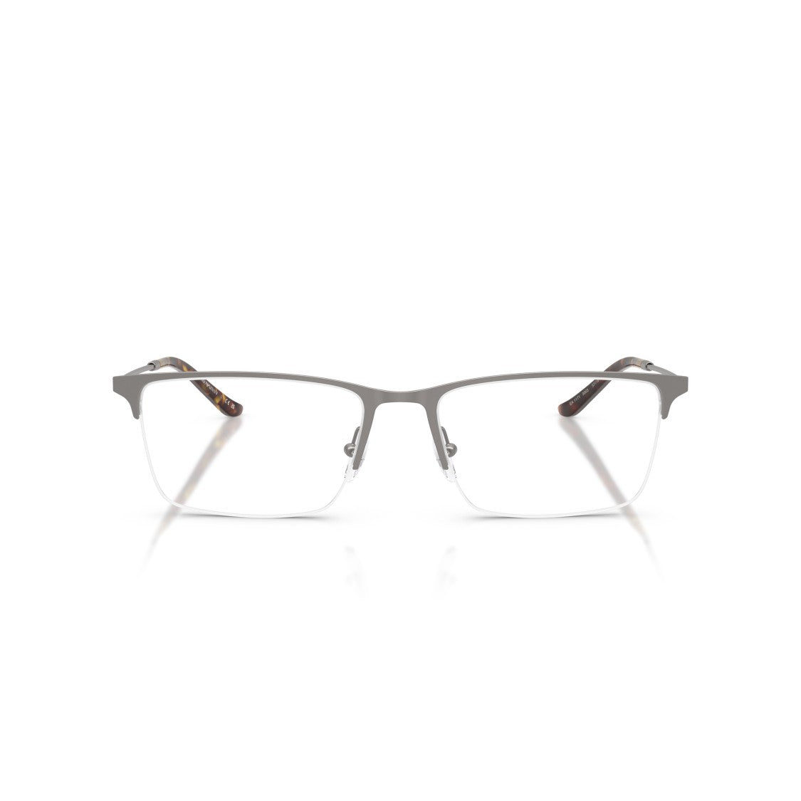 Emporio Armani 0Ea1171 Semi-Rimless Metal Frame Eyeglasses With Tortoiseshell Tips