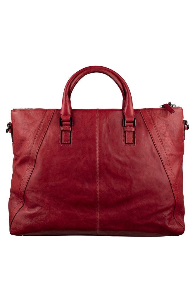 Jimmy Choo Red Leather Tote Bag