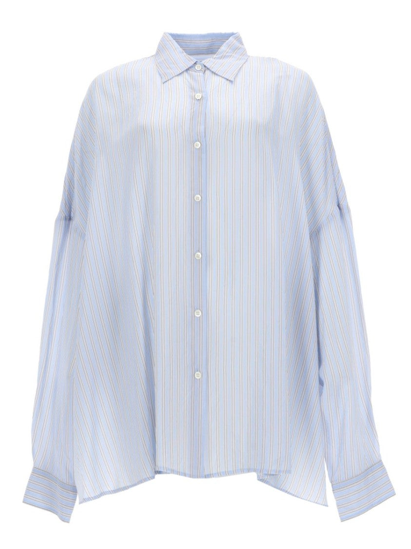 Dries Van Noten Casia Soft Pastel Vertical Stripes Shirt