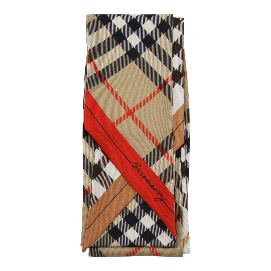Burberry Checkered Pattern Scarf With Distinctive Border
