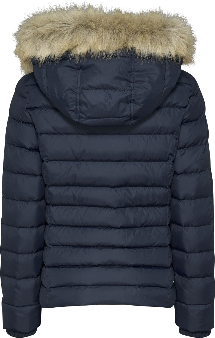 Tommy Jeans Fitted Down Jacket Removable Faux Hood