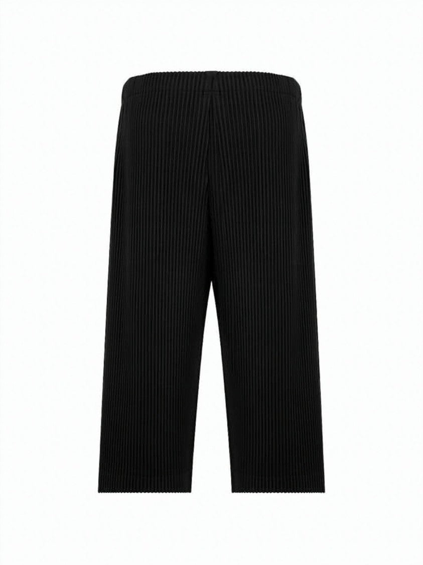 Homme Plissé Issey Miyake Structured Pleated Training Shorts With Elastic Waistband