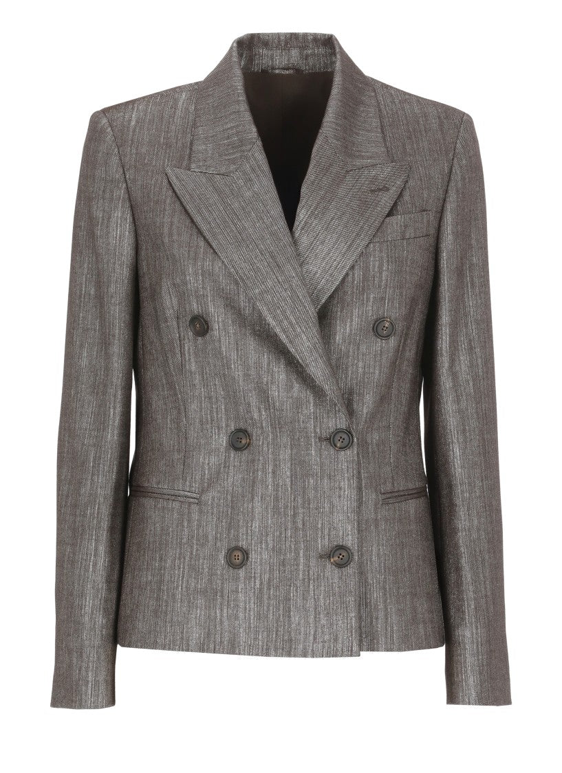 Brunello Cucinelli Brown Lurex Blazer