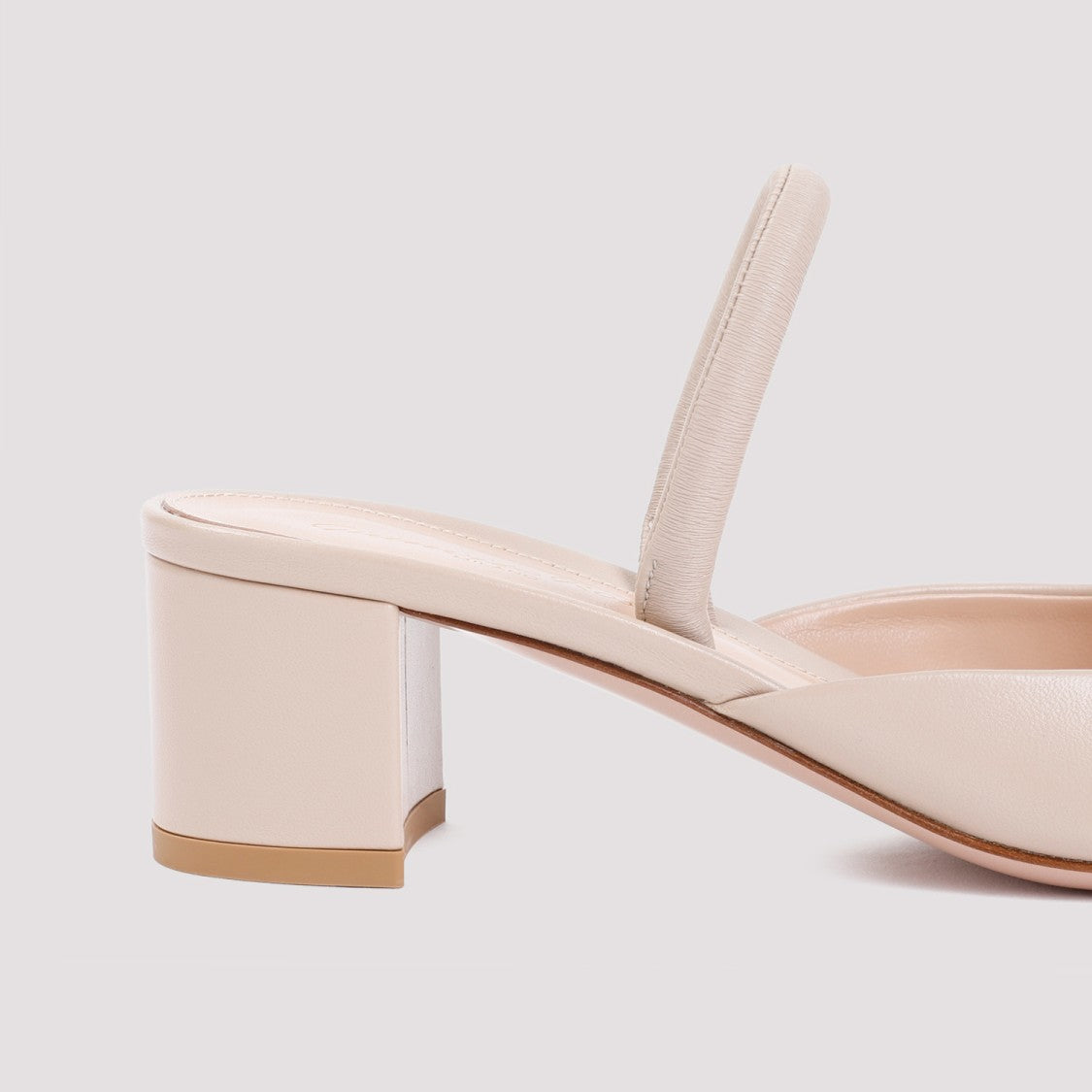 Gianvito Rossi Mousse Beige Nappa Leather Slingback Pump