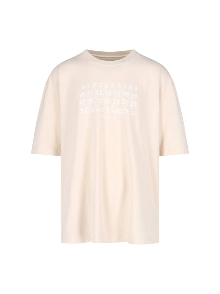 Maison Margiela Numeric' Logo T-Shirt – Ivory