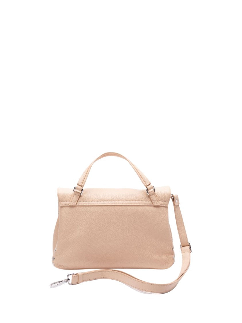 Zanellato Pink Pebbled Texture Turn Lock Shoulder Bag