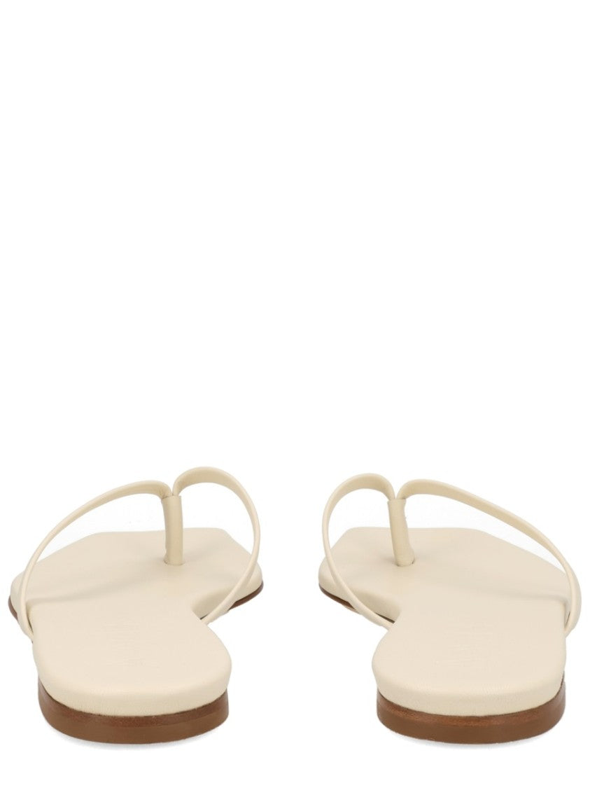 Aeydē Neutral Renee Square Toe Nappa Sandals
