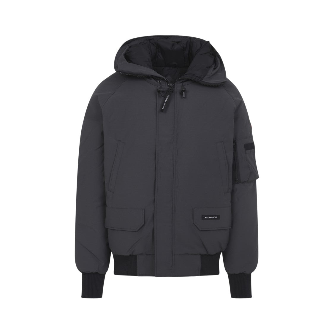 Canada Goose Granite Grey Chilliwack Bomber Jacket With Attached Hood