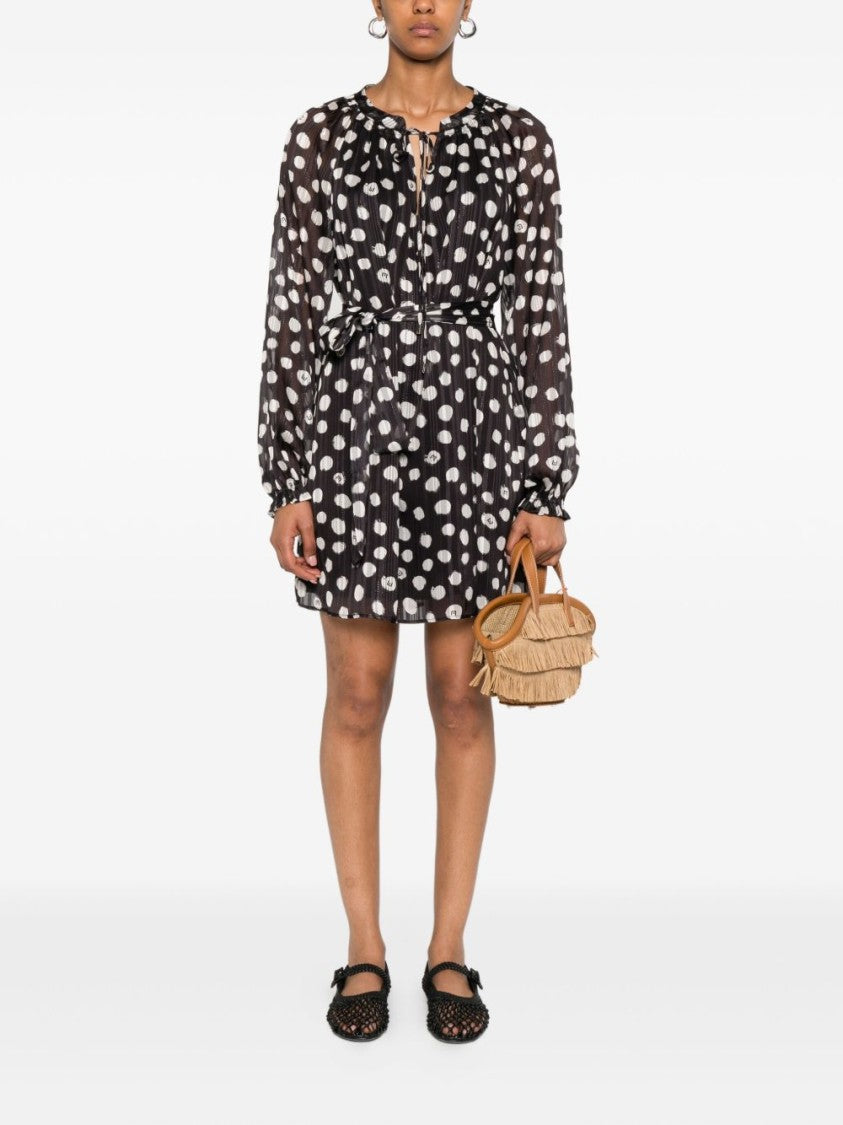 Liu Jo Black And White Polka Dot Mini Dress