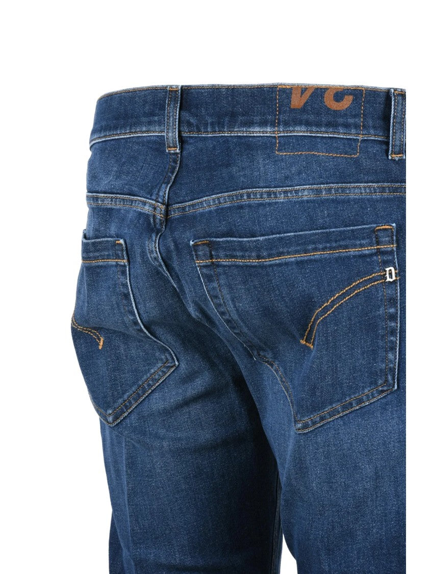 Dondup Blue George Distressed Skinny-Leg Jeans